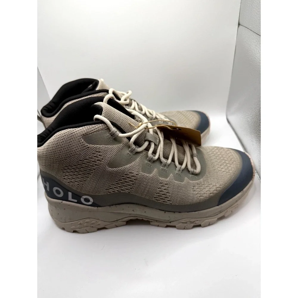 HOLO Footwear‎ Troy Mid HM712350 Men's 12 Gray Knit Lace Up Trail Hiking Shoes
